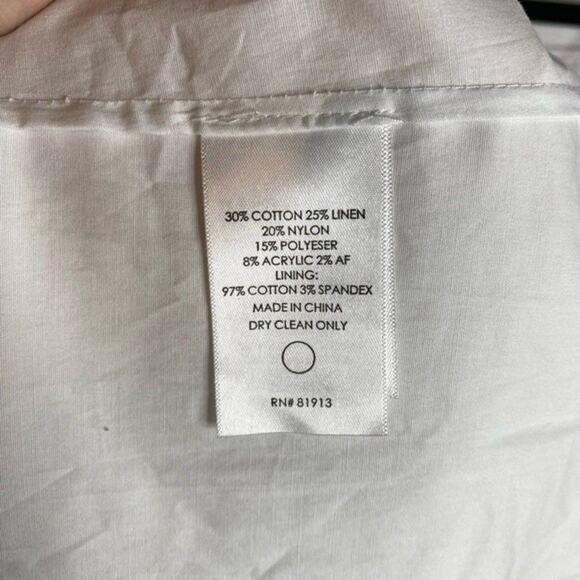 Tracey Reese Sheer Solid Stripes High/Low Strapless Dress in White New with tag - Picture 6 of 10